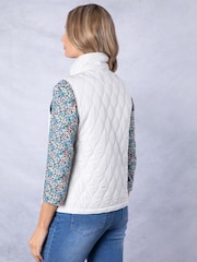 Lakeland Clothing Cream Stella Quilted Gilet - Image 5 of 9