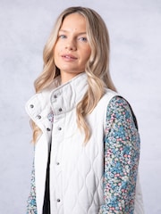 Lakeland Clothing Cream Stella Quilted Gilet - Image 6 of 9