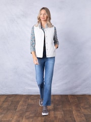 Lakeland Clothing Cream Stella Quilted Gilet - Image 7 of 9