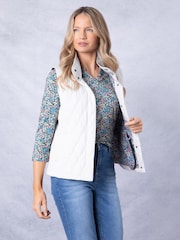 Lakeland Clothing Cream Stella Quilted Gilet - Image 8 of 9