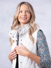 Lakeland Clothing Cream Stella Quilted Gilet - Image 9 of 9