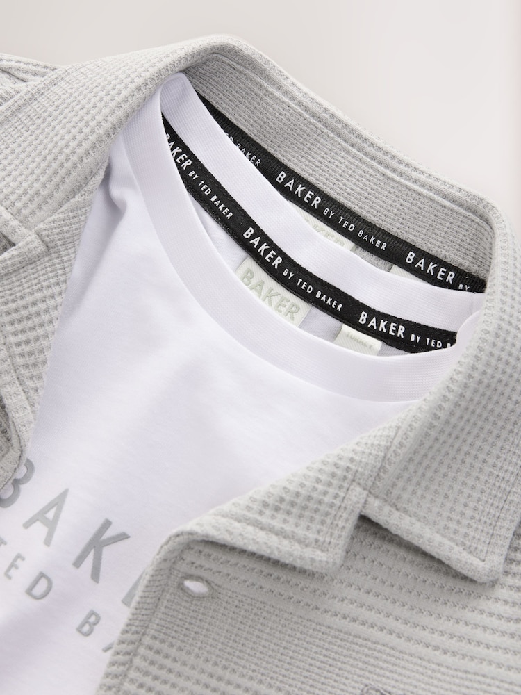 Baker by Ted Baker Textured Shirt T-Shirt and Shorts Set - Image 13 of 14