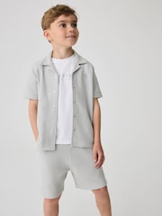 Baker by Ted Baker Textured Shirt T-Shirt and Shorts Set - Image 2 of 14
