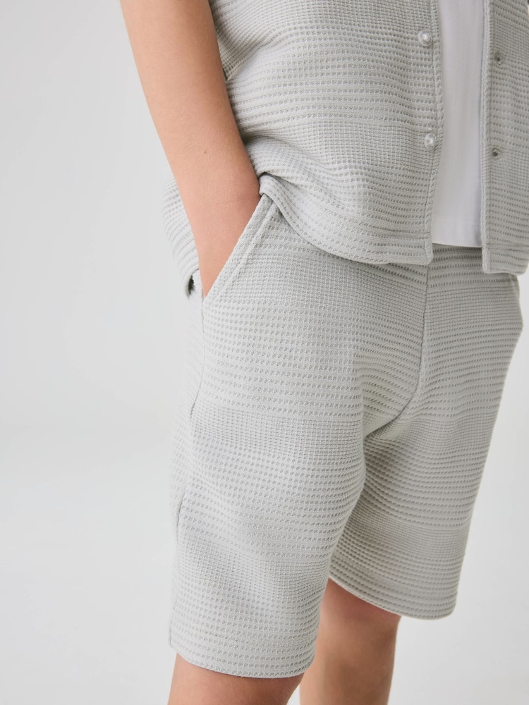 Baker by Ted Baker Textured Shirt T-Shirt and Shorts Set - Image 6 of 14