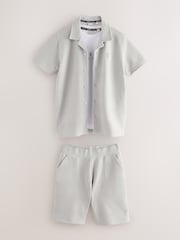 Baker by Ted Baker Textured Shirt T-Shirt and Shorts Set - Image 7 of 14