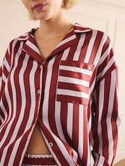 Lilac Purple Stripe Button Through Pyjamas - Image 5 of 5