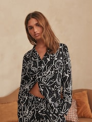 Black Cats Button Through Pyjamas - Image 3 of 8