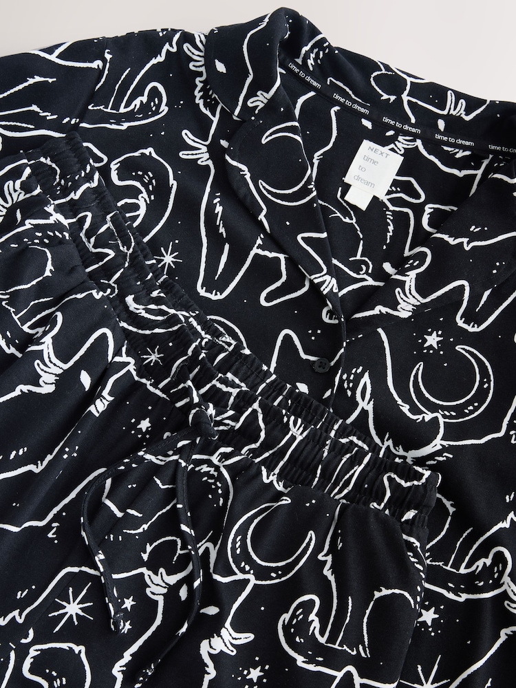 Black Cats Button Through Pyjamas - Image 8 of 8