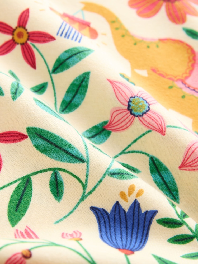 Elefante Floral - Pijama de manga comprida estampado - Imagem 2 de 3