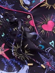 Navy CoppaFeel! Satin Button Through Pyjamas - Image 3 of 4