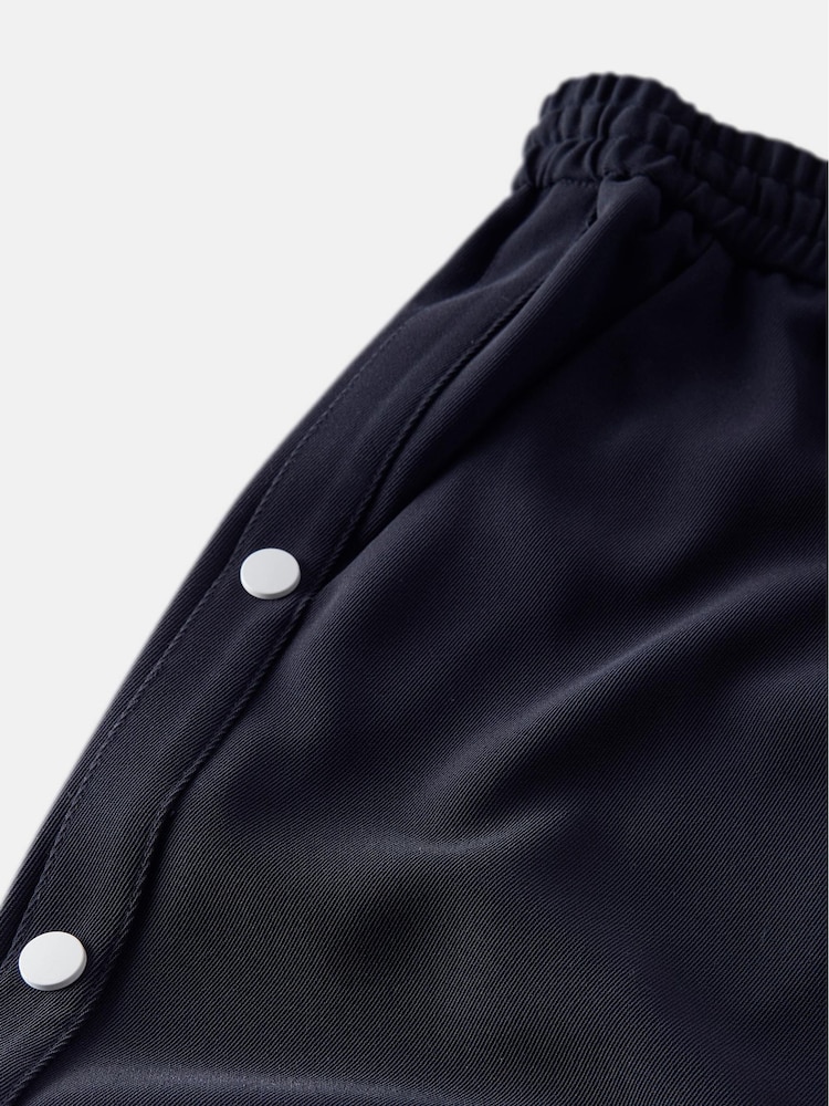 Mint Velvet Blue Navy Popper Detail Trousers - Image 9 of 9