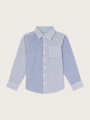 Monsoon Blue Contrast Stripe 100% Cotton Shirt - Image 1 of 3