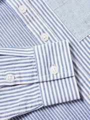 Monsoon Blue Contrast Stripe 100% Cotton Shirt - Image 3 of 3