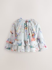 Baker by Ted Baker Mint Green All Over Printed Chiffon Blouse - Image 9 of 12