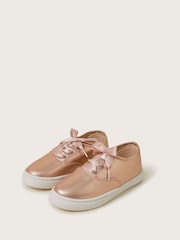 Monsoon Gold Shimmer Plimsoll Trainers - Image 2 of 3