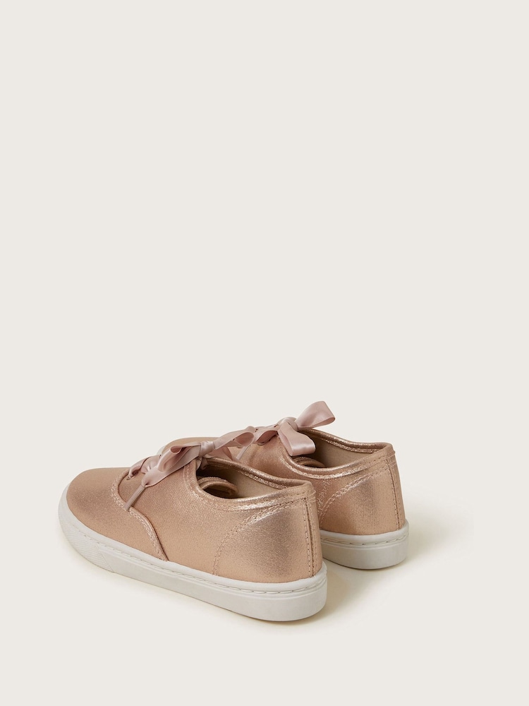 Monsoon Gold Shimmer Plimsoll Trainers - Image 3 of 3