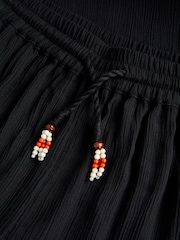 Monsoon Black Wide Leg Crinkle Trousers - Image 3 of 3