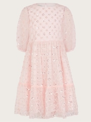 Monsoon Pink Gracie Long Sleeve Beaded Tunic Dress - Image 2 of 4