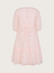 Monsoon Pink Gracie Long Sleeve Beaded Tunic Dress - Image 3 of 4
