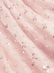 Monsoon Pink Gracie Long Sleeve Beaded Tunic Dress - Image 4 of 4