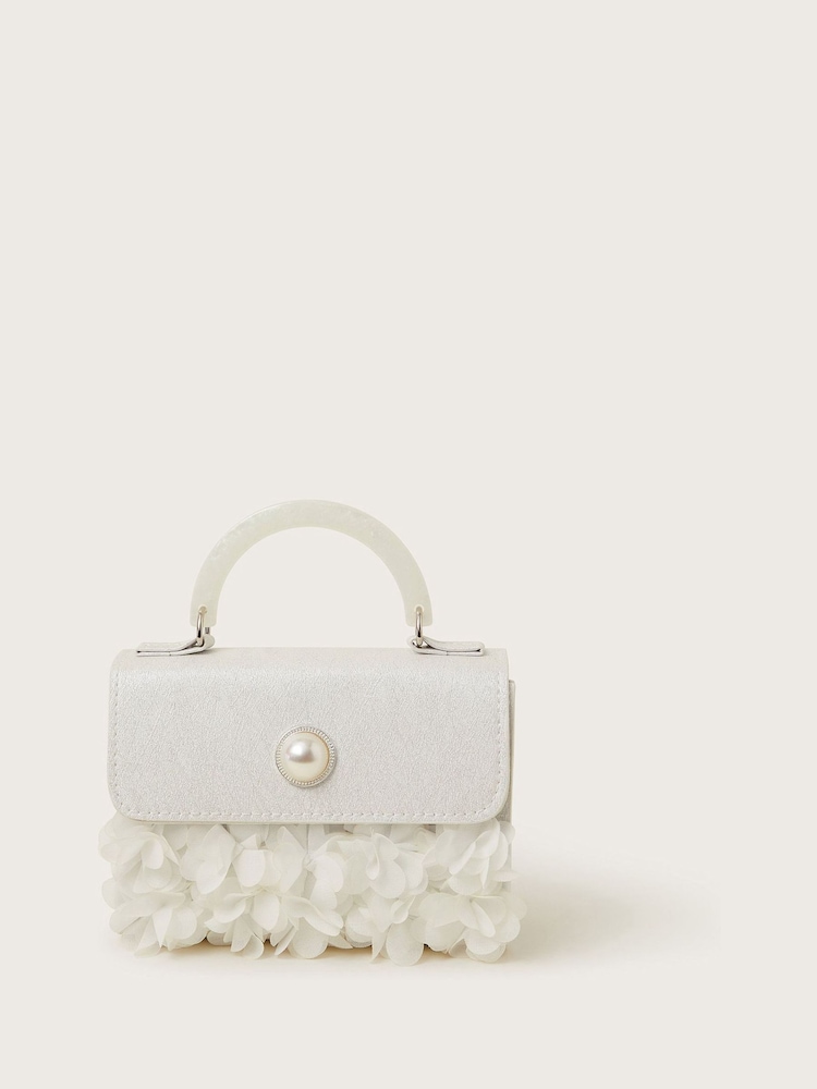 Monsoon Natural Shimmery Petal Pearl Handbag - Image 1 of 4