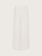 Monsoon White Wide Leg Crinkle Trousers - Image 2 of 3