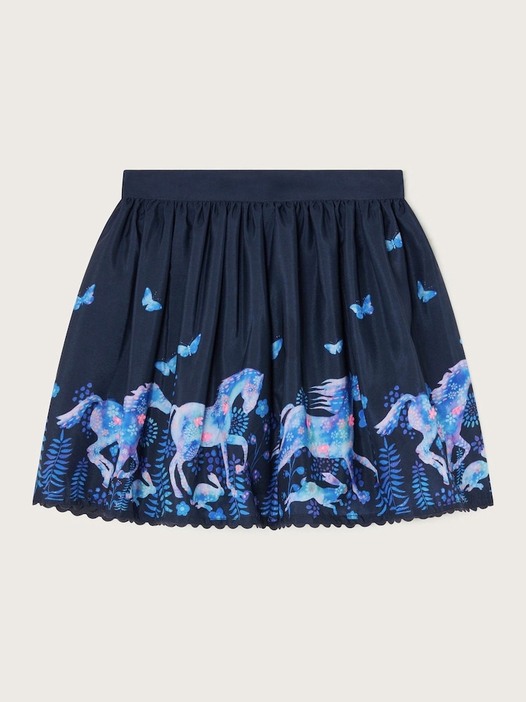 Monsoon Blue Horse Print Skirt - Image 2 of 4