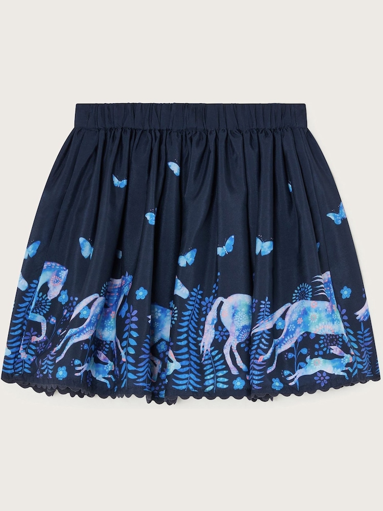 Monsoon Blue Horse Print Skirt - Image 3 of 4