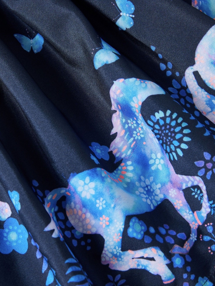 Monsoon Blue Horse Print Skirt - Image 4 of 4