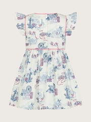 Monsoon Natural Baby London Print Frilly 100% Cotton Dress - Image 2 of 3