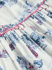 Monsoon Natural Baby London Print Frilly 100% Cotton Dress - Image 3 of 3