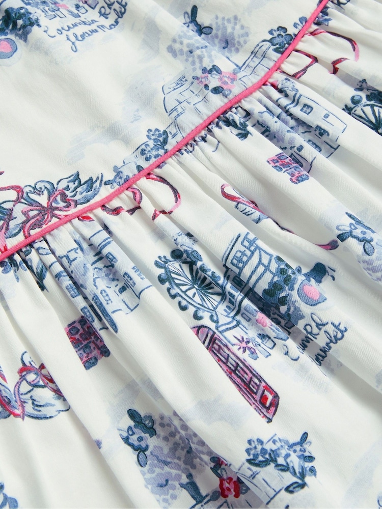 Monsoon Natural Baby London Print Frilly 100% Cotton Dress - Image 3 of 3