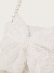 Monsoon Natural Lace Bow Bridesmaid Bag - Image 3 of 4