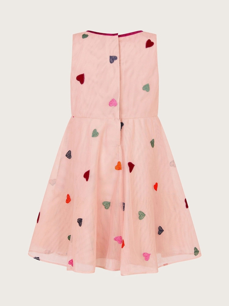 Monsoon Pink Baby Sweetheart Applique Dress - Image 2 of 3