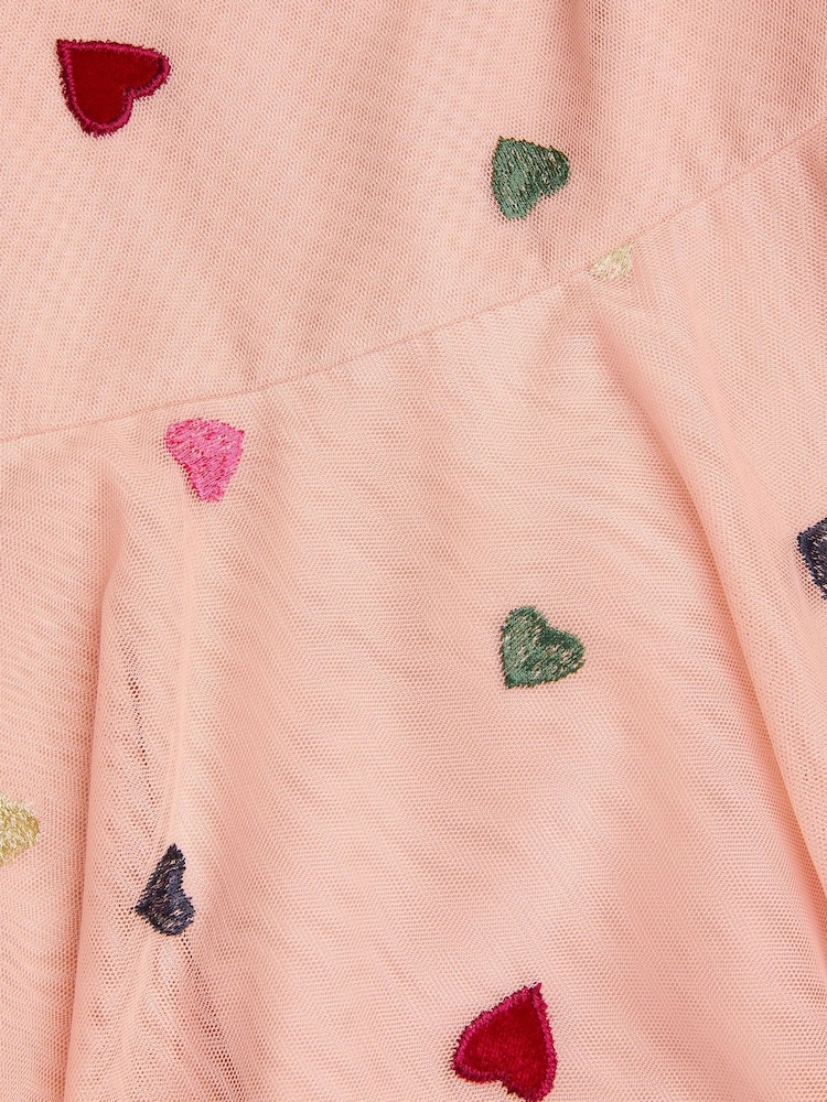 Monsoon Pink Baby Sweetheart Applique Dress - Image 3 of 3