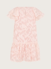 Monsoon Pink Burnout Bow Ruffle Dress - Image 3 of 4