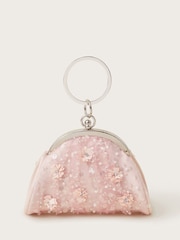 Monsoon Pink Embroidered Tulle Bangle Mini Bag - Image 1 of 4