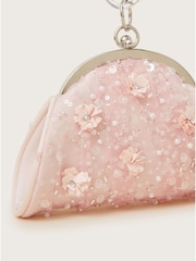 Monsoon Pink Embroidered Tulle Bangle Mini Bag - Image 3 of 4