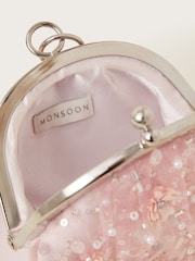 Monsoon Pink Embroidered Tulle Bangle Mini Bag - Image 4 of 4