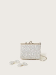 Monsoon White Luella Dazzle Bag and Hair Clips Set - Image 1 of 4