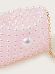Monsoon Pink Chain Strap Beaded Bag - Image 3 of 4