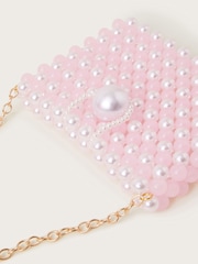 Monsoon Pink Chain Strap Beaded Bag - Image 4 of 4