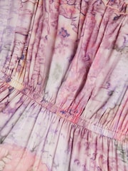 Monsoon Pink Strappy Marbled Floral Maxi Dress - Image 3 of 3