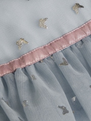 Monsoon Blue Frilly Butterfly Tulle Tiered Dress - Image 4 of 4