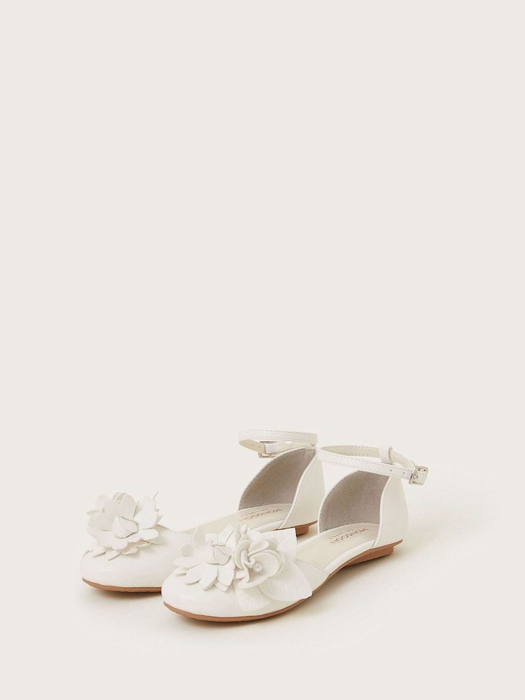 Monsoon Natural Flower Ballerina Flats - Image 1 of 3