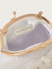 Monsoon Natural Maggie Embroidered Petal Bow Bag - Image 4 of 4