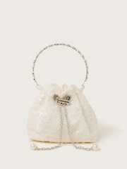 Monsoon Nude Mini Sequin Pouch Bag - Image 2 of 5