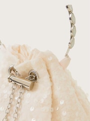 Monsoon Nude Mini Sequin Pouch Bag - Image 4 of 5