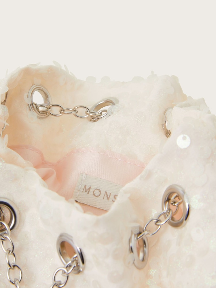 Monsoon Nude Mini Sequin Pouch Bag - Image 5 of 5