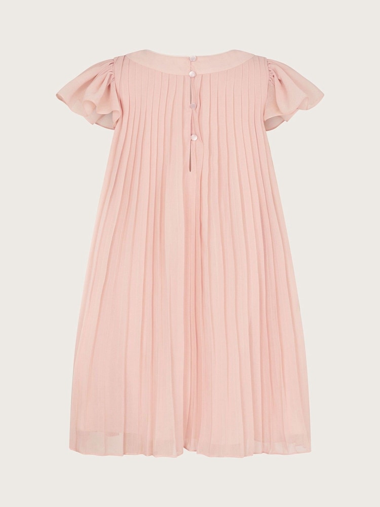 Monsoon Pink Nellie Pleated Bridesmaid Dress - Image 3 of 4